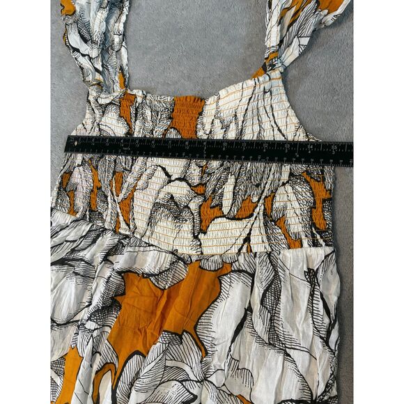 Anthropologie x Alexandra Farmer Smocked Floral Dress Size Large - Picture 7 of 7